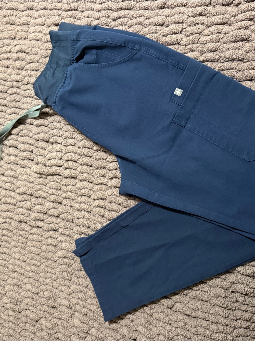 Figs Navy High Waisted Yola Scrub Pants